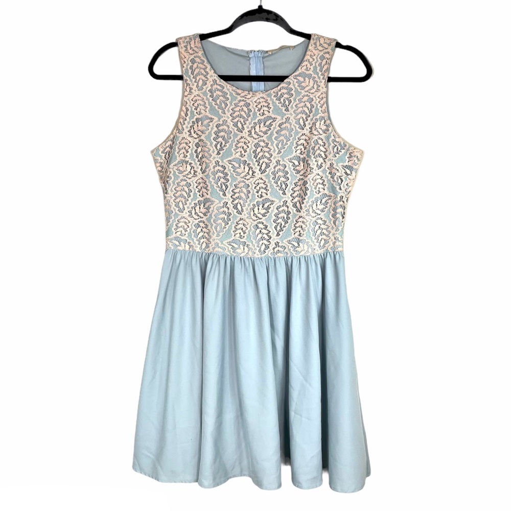 Altar’d State Light Blue Lace Top Dress